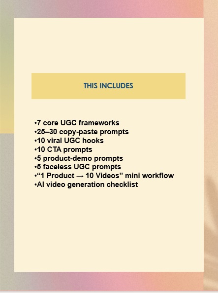 AI UGC Video Prompt Starter Pack | 30+ Copy-Paste Prompts to Create UGC Videos Without Filming