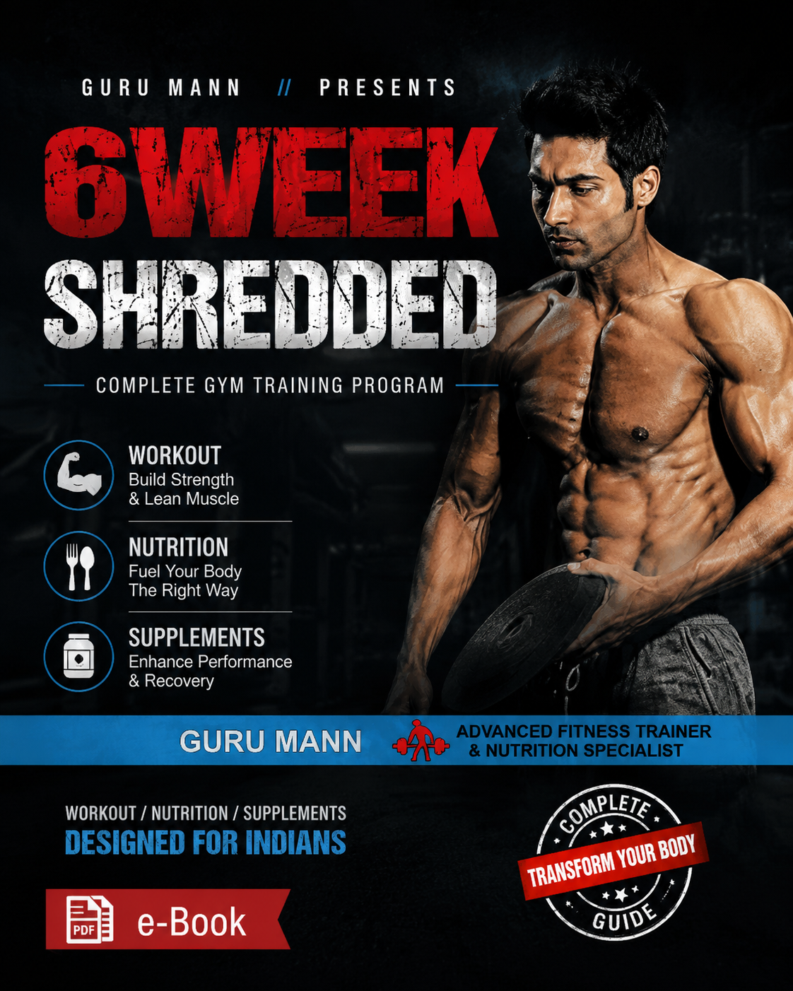 6 Week Shredded – Complete Gym Training Program