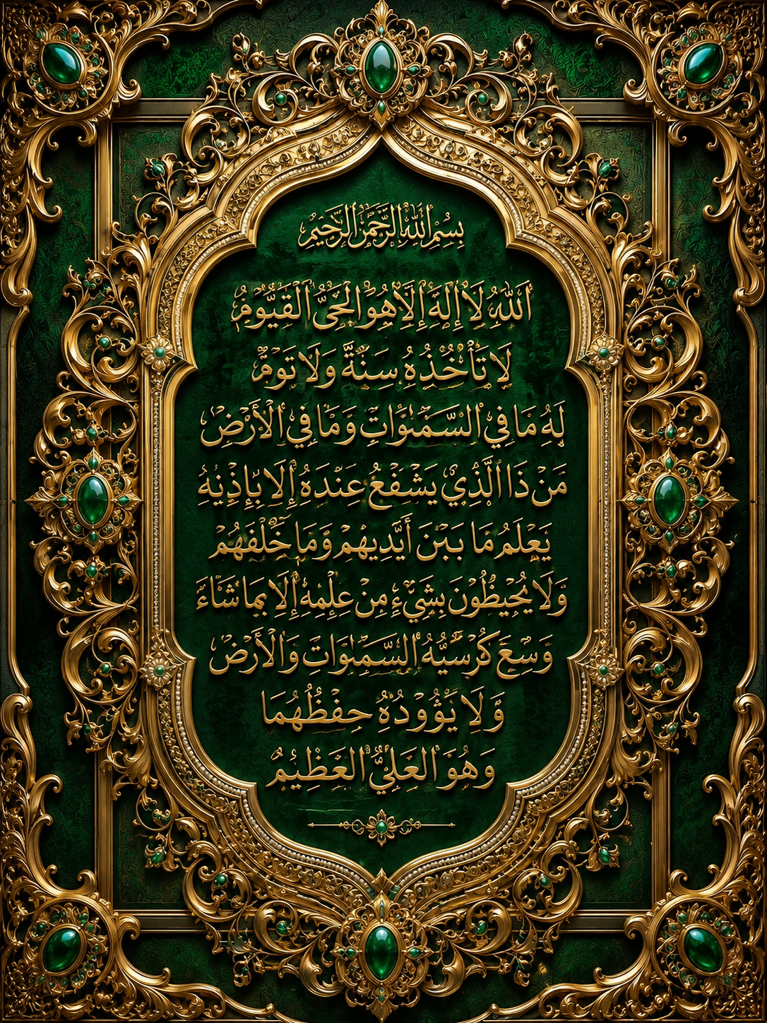 Luxury Ayatul Kursi Islamic Wall Art | Premium Arabic Calligraphy | Printable Digital Download.