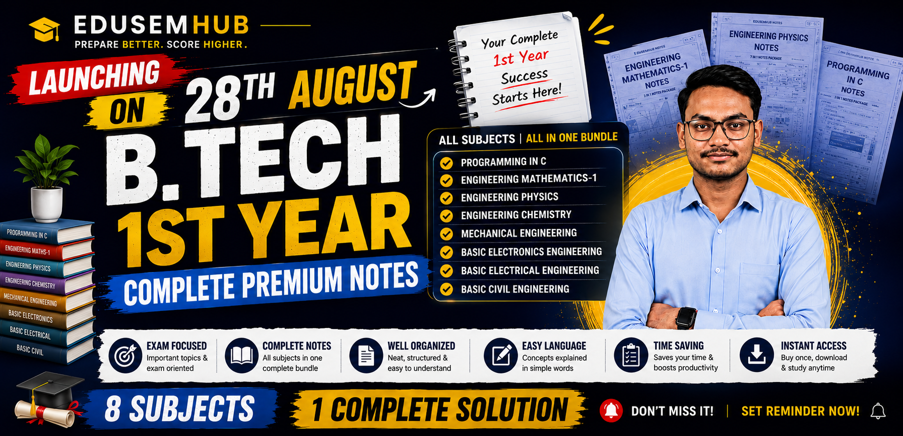 B.Tech 1st Year Complete Premium Notes Sample By Piyush | All Subjects Notes | Common to all Branch