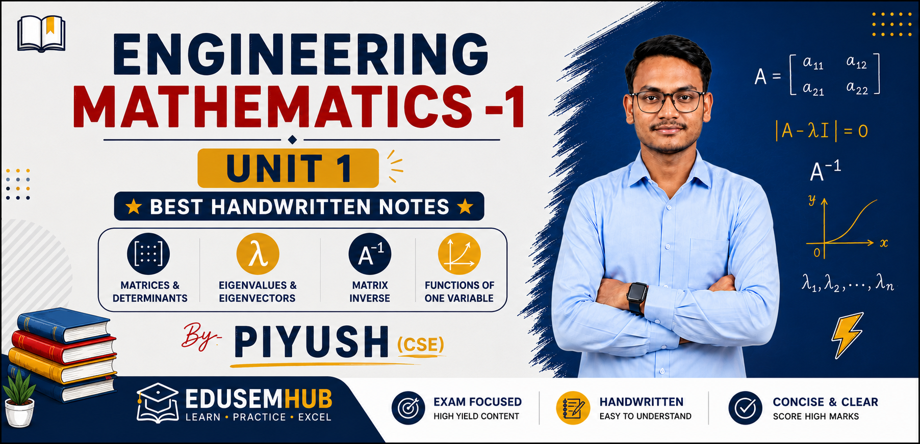 Engineering Mathematics 1 Unit 1 โ Premium Notes for ALL BRANCHES BY PIYUSH