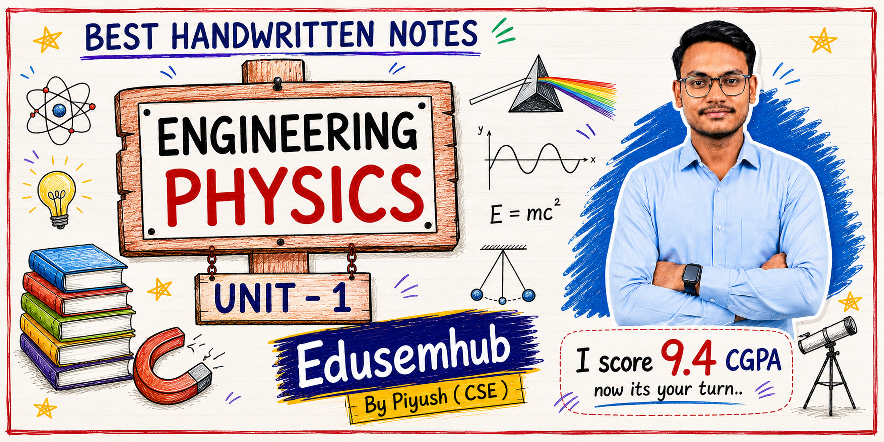 Engineering Physics โ Unit 1 Best Handwritten Notes By Piyush | EdusemHub