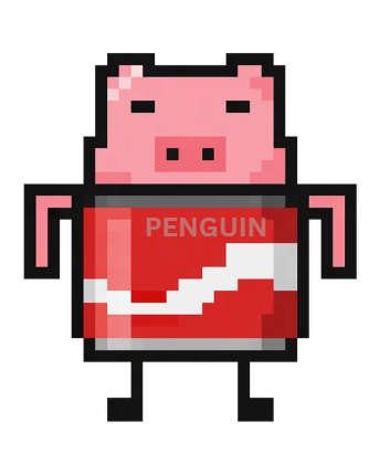 Pig in a can Pixelart