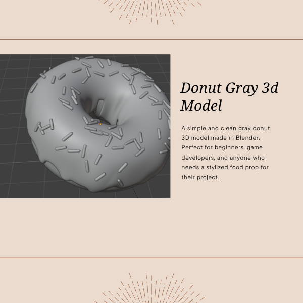 donut gray 3d model