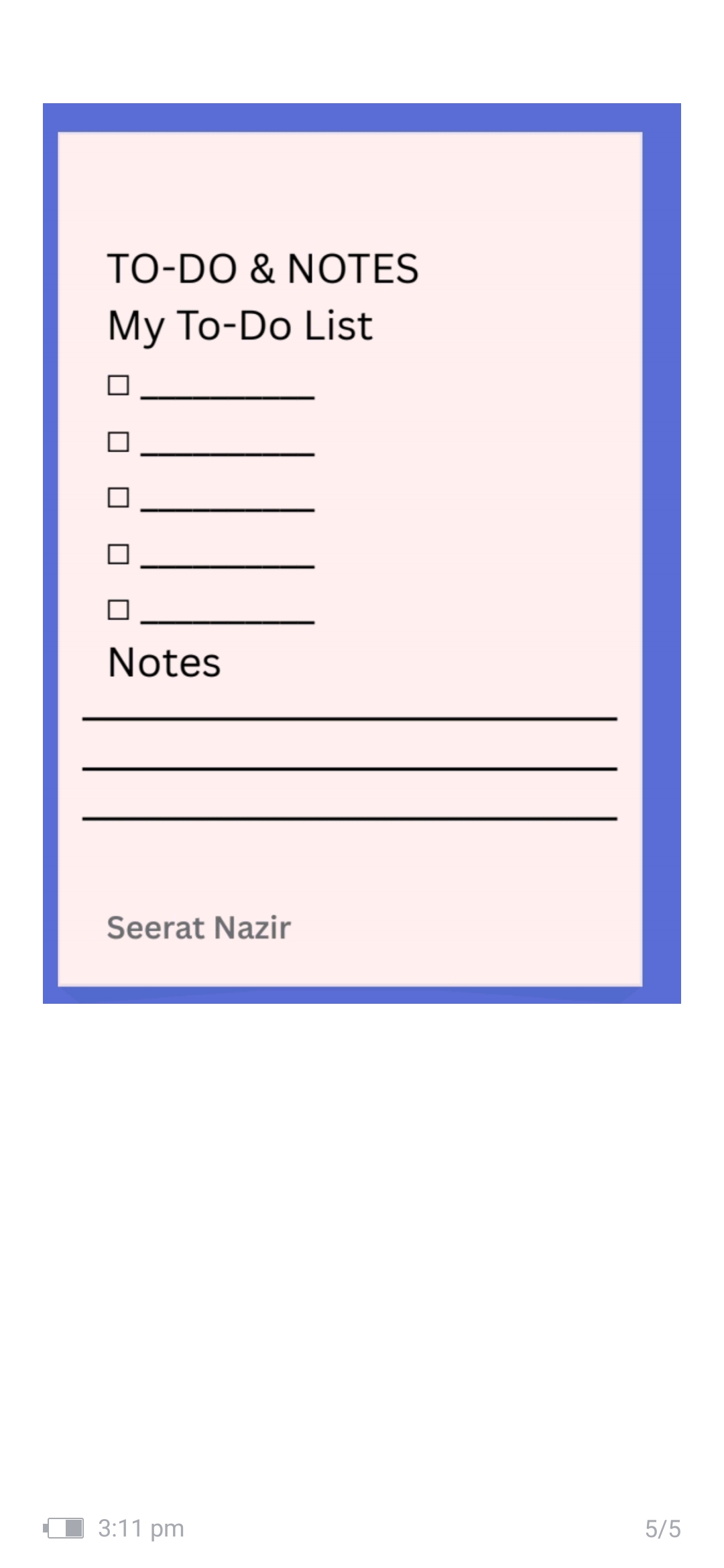 My study planner