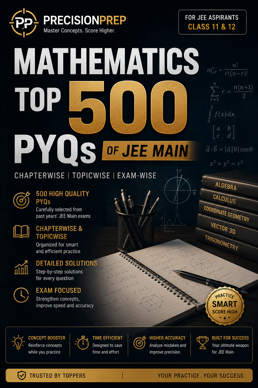 MATHEMATICS TOP 500 PYQs OF JEE MAIN CHAPTERWISE | TOPICWISE | EXAM-WISE