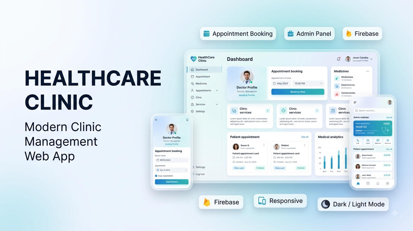 Healthcare clinic app source code