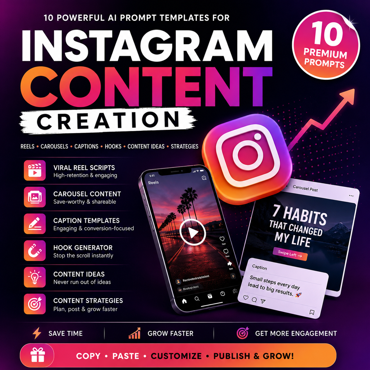 10 POWERFUL AI PROMPTS FOR INSTAGRAM CREATORS